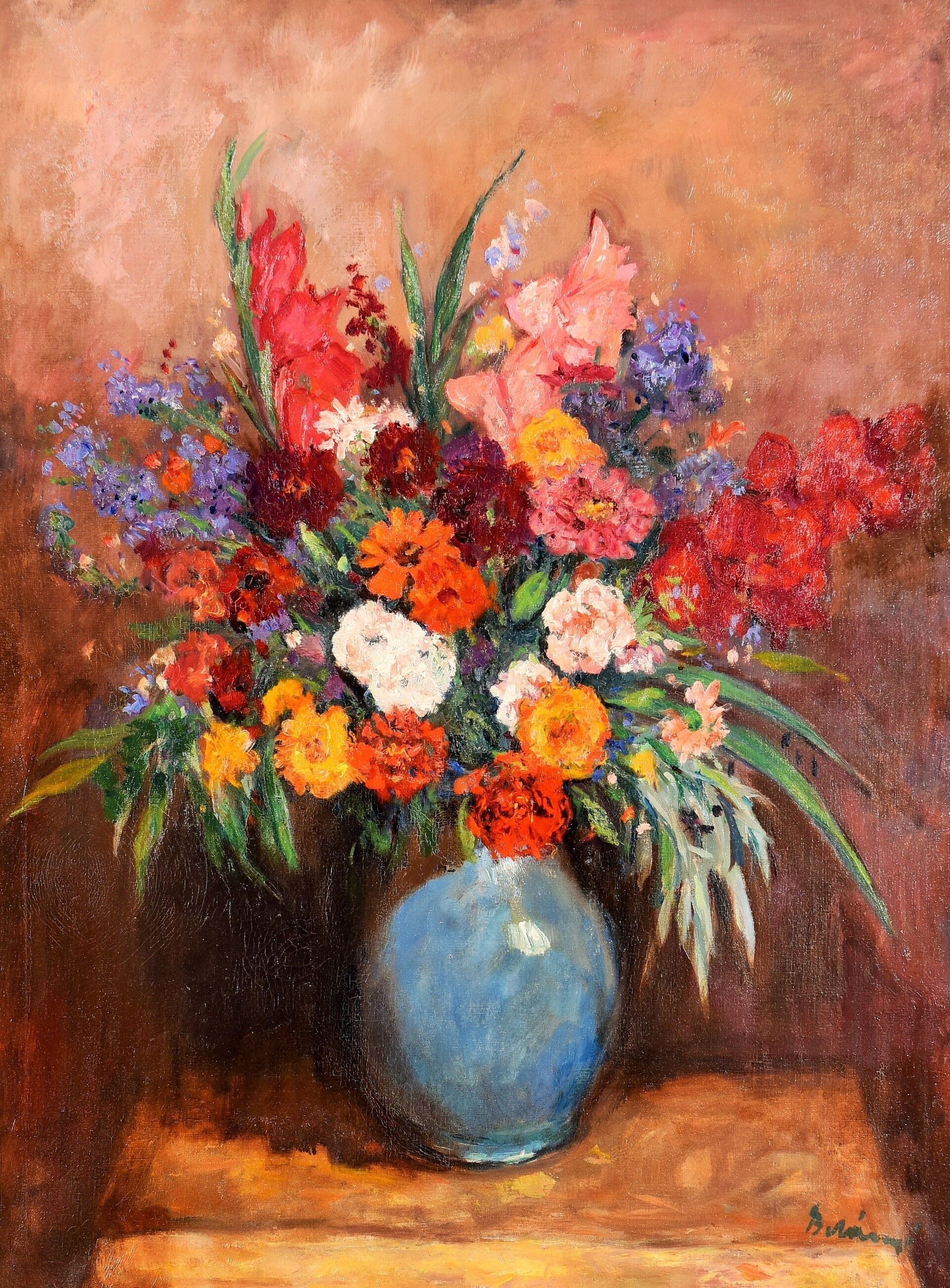 BELÁNYI VIKTOR  (1877-1955) - Asztali virágcsendélet