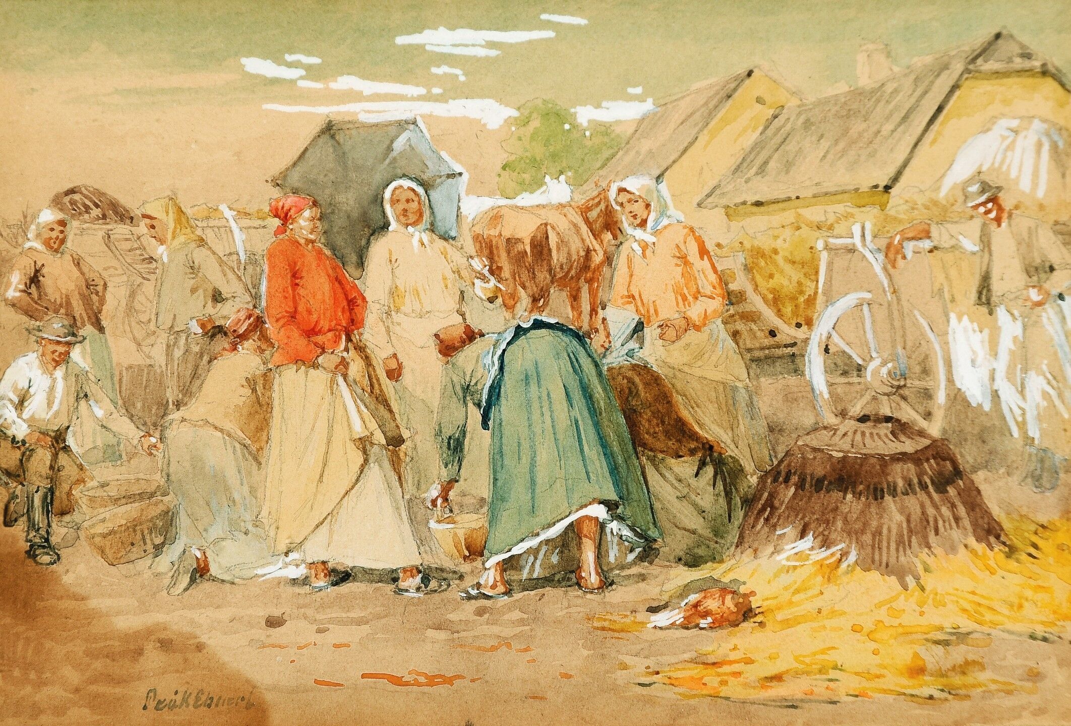 JAKOBEY KÁROLY  (1826-1891) - Déli pihenő