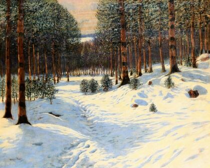 OLGYAI VIKTOR  (1870-1929) - Téli erdő